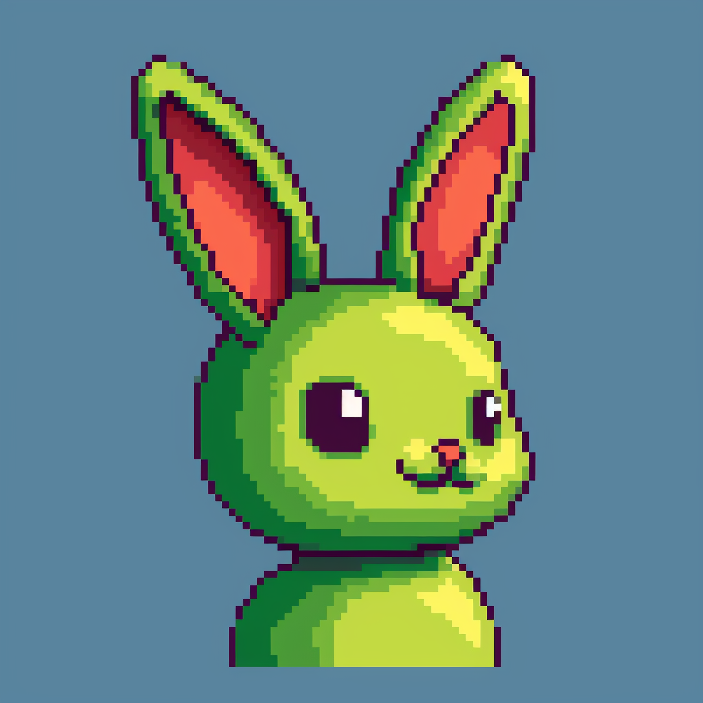 Emerald Pixel Rabbit