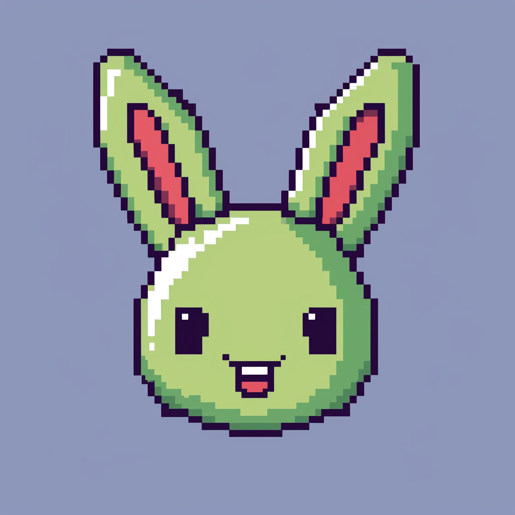 Minty Pixel Rabbit